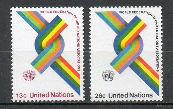30 лет WFUNA ООН (Нью-Йорк) США 1976 год серия из 2-х марок