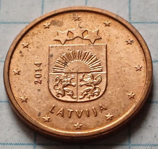Латвия 1 евроцент, 2014     ( 2-1-2 )