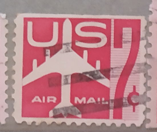 Авиация Авиапочта реактивный Авиалайнер США 1960 год лот 6 без верхней перфорации