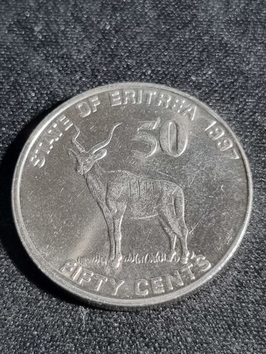 Эритрея 50 центов  1997 Unc