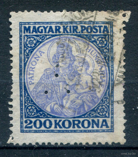 Венгрия - 1923г. - Мадонна Венгерская, 200 Kr - 1 марка - гашёная. Без МЦ!