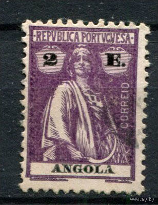 Португальские колонии - Ангола - 1923/1926 - Жница 2E - [Mi.223Ax] - 1 марка. Гашеная.  (Лот 102AZ)