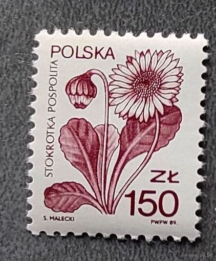 Польша: 1м/с фауна, стандарт 150, 1989 (1,5МЕ)