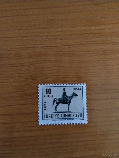 1969 Турция марка поздравительных открыток  чистая без клея без дыр искусство памятники выпускалась одиночкой (4-7)