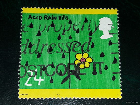 Великобритания 1992 Защита окружающей среды. Кислотный дождь