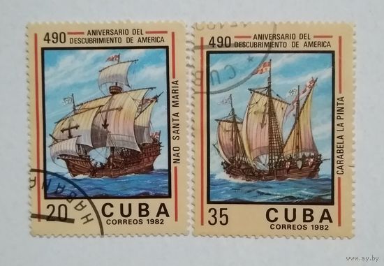 Куба.1982. корабли Колумба