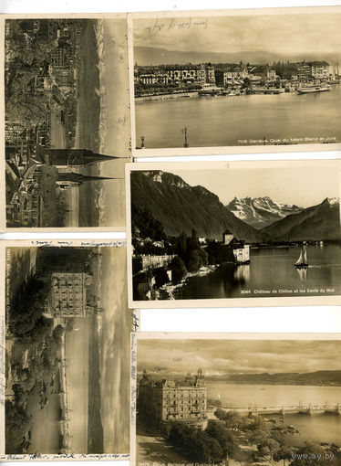 5 открыток Цюрих Женева до 1940г