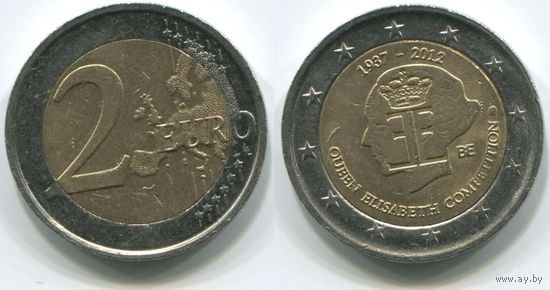 Бельгия. 2 евро (2012) Queen Elisabeth 1937-2012