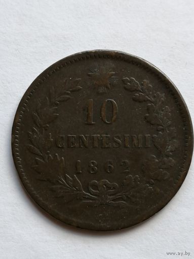 10 чентезимо 1862