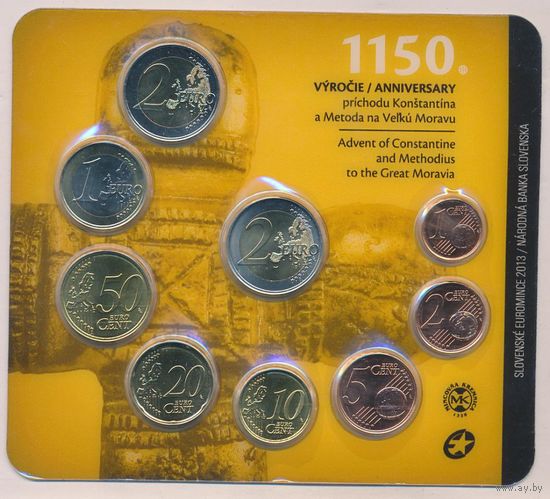Словакия Набор Евро 2013 Кирилл и Мефодий BU (9 монет)