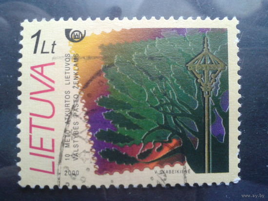 Литва 2000 10 лет почтовым маркам Литвы