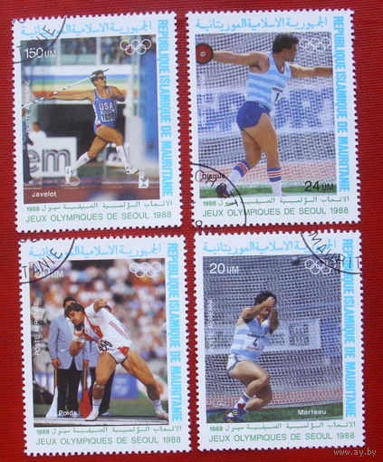 Мавритания. Спорт. ( 4 марки ) 1988 года. 3-18.