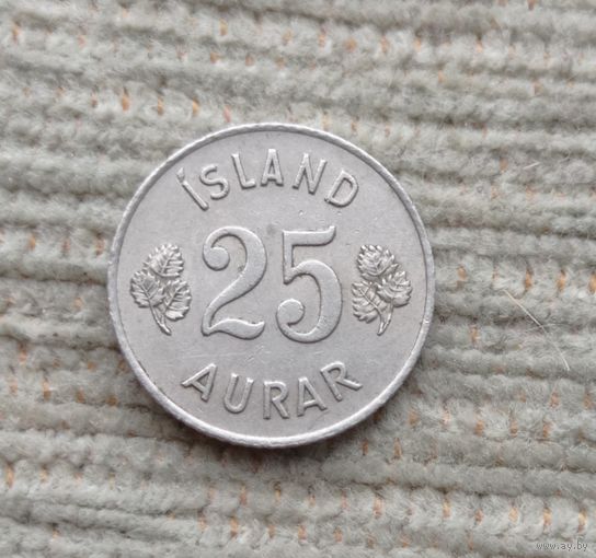 Werty71 Исландия 25 Эйре оре Эре 1954