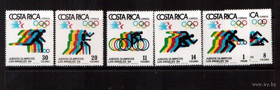 Коста-Рика-1984,(Мих.1229-1234)  **  Спорт, ОИ-1984