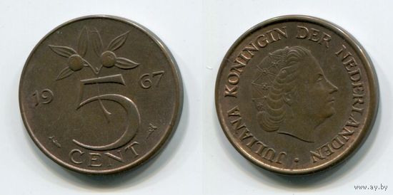 Нидерланды. 5 центов (1967, XF)