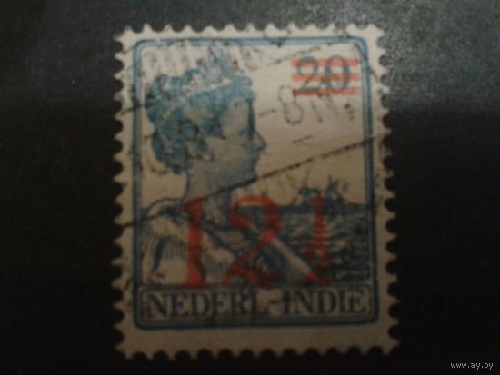 Нидерландская Индия 1930 Колония королева надпечатка 12 1/2 на 20