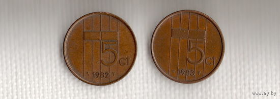 Нидерланды 5 центов 1982/1983