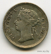 Гонконг 5 центов 1899 серебро