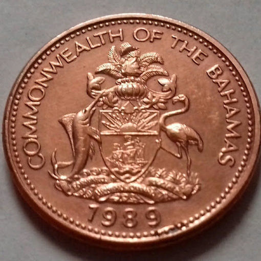 1 цент, Багамские острова (Багамы) 1989 г., AU