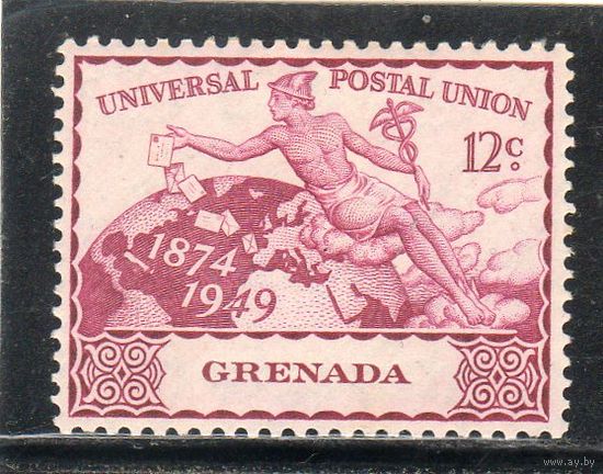 Гренада. Mi:GD 141. Гермес и глобус. 75 лет Всемирного почтового союза (ВПС).1949