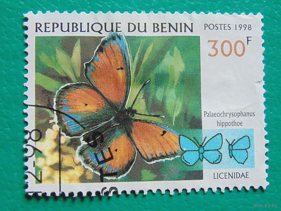Бенин 1998г. Бабочки.