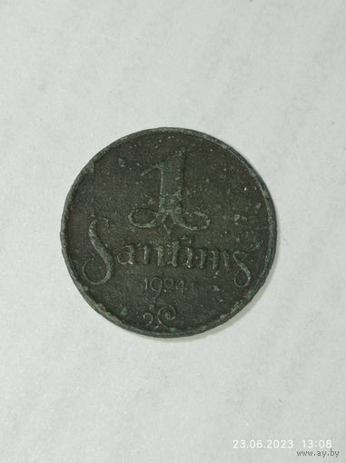 Латвия  1 сантима 1924 года .
