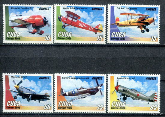Куба - 2006г. - Самолёты - полная серия, MNH [Mi 4821-4826] - 6 марок
