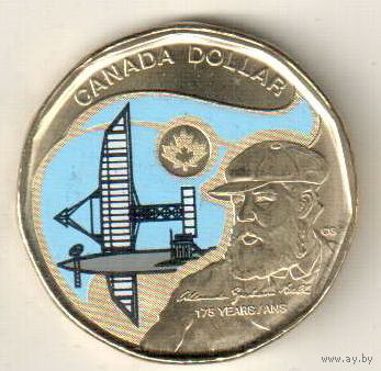Канада 1 доллар 2022 175 лет со дня рождения Александра Грейама Белла цветная