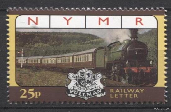 Великобритания (NYMR) 1998 год. Железная дорога в Норт-Йоркшире. Поезд. Паровоз. Локомотив. **