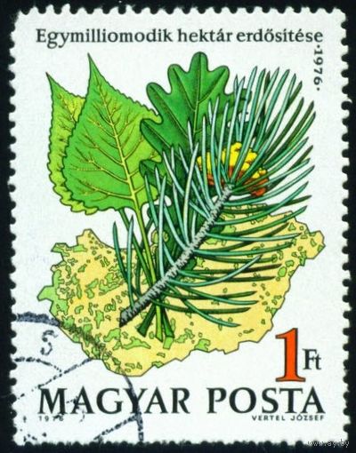 Миллионный гектар лесопосадок в ВНР Венгрия 1976 год серия из 1 марки