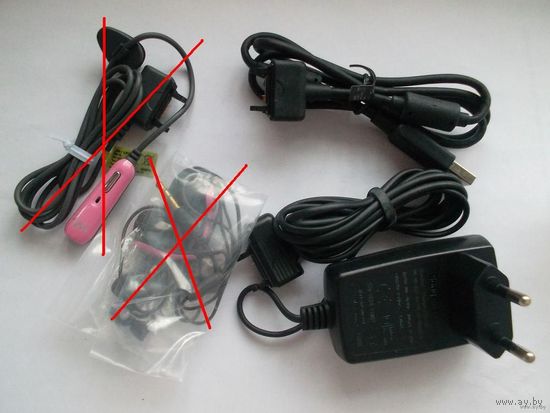 Аксессуары к мобильному телефону Sony Ericsson (зарядное и USB-кабель)