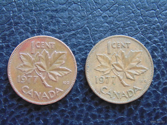 Канада 1977 г. 1 цент. Елизавета II.