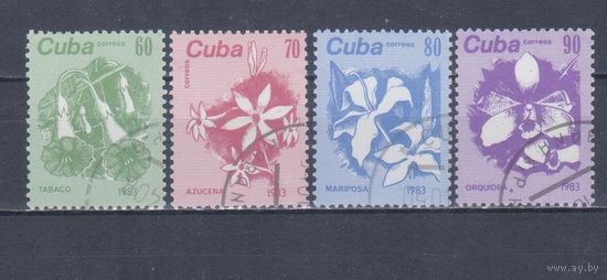 [1668] Куба 1983. Флора.Цветы. Гашеная серия.