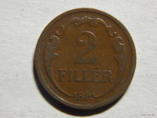 Венгрия 2 филлера 1928г