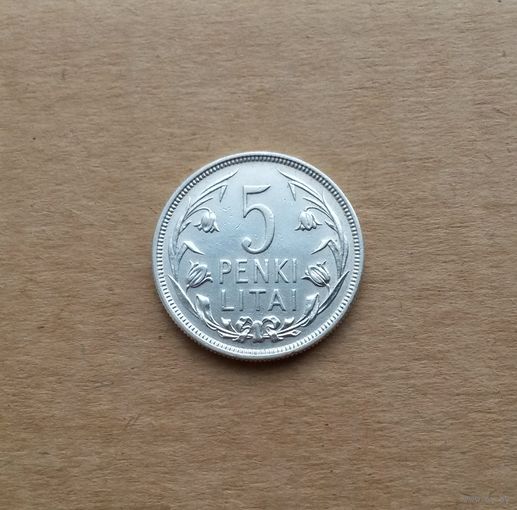 Литва, 5 литов 1925 г., серебро 0.500