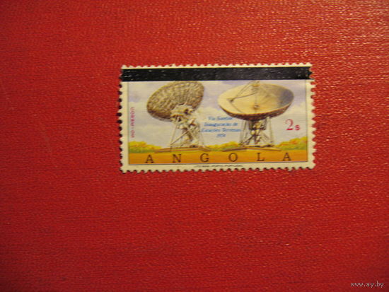 Марка Открытие сети станции спутниковой связи 1981 год Ангола