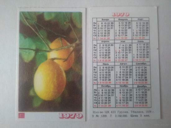 Карманный календарик. 1979 год