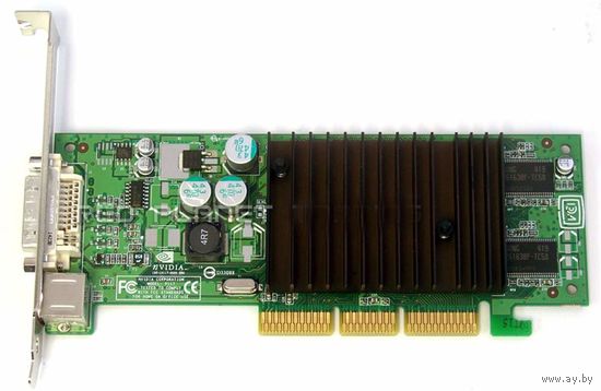 NVIDIA P117 GeForce MX440 MX 440 AGP 4x-8x 64 Mb DVI/TV-out (низкопрофильная)