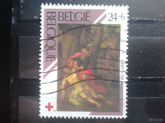 Бельгия 1989 Красный Крест, живопись концевая Михель-2,0 евро гаш