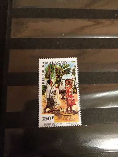 1966 Мадагаскар авиапочта танцы культура выпускалась одиночкой (4-12)