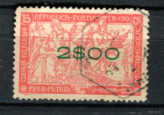 Португальские колонии - Мозамбик - 1921 - Надпечатка 2$00 на 5С - [Mi.233] - 1 марка. Гашеная.  (Лот 167AS)
