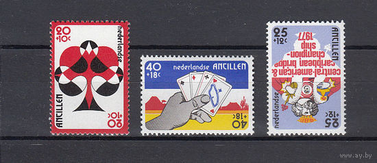 Игральные карты. Нидерландские Антиллы. 1977. 3 марки.  Michel N 329-331 (2,0 е)