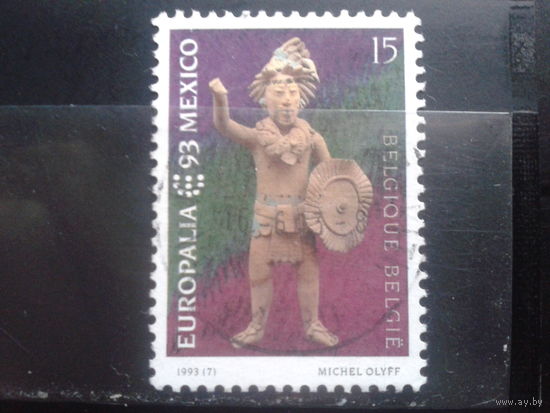 Бельгия 1993 Фестиваль культуры, статуя индейца майя 3-9 веков