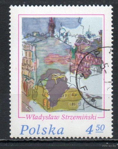"Лодзинский пейзаж" по картине В. Стжеминьского Польша 1975 год серия из 1 марки
