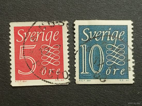 Швеция 1957. Цифры. Полная серия