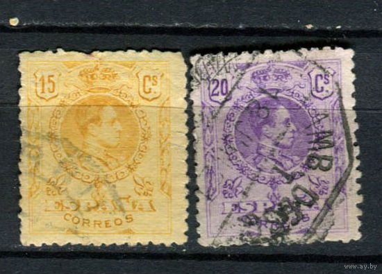 Испания (Королевство) - 1917 - Король Альфонсо XIII - 2 марки. Гашеные.  (Лот 39BG)