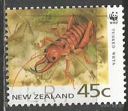 Новая Зеландия. Гигантский кузнечик. 1993г. Mi#1294.