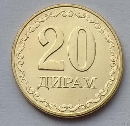 Таджикистан 20 дирам 2023 г.