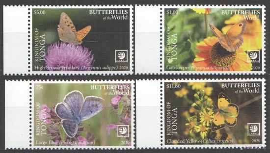 2020 Тонга 2351-2354 Бабочки / Цветы 16,00 евро