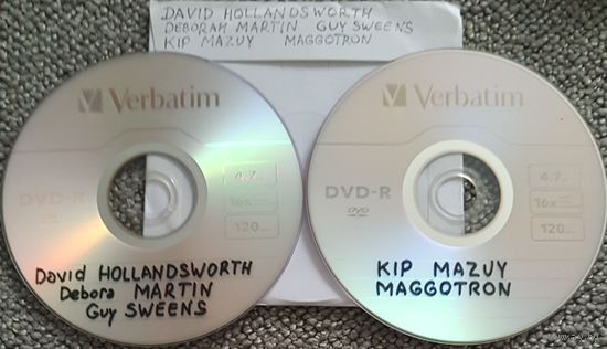 DVD MP3 дискография David HOLLANDSWORTH, Deborah MARTIN, Guy SWEENS, Kip MAZUY, MAGGOTRON - 2 DVD